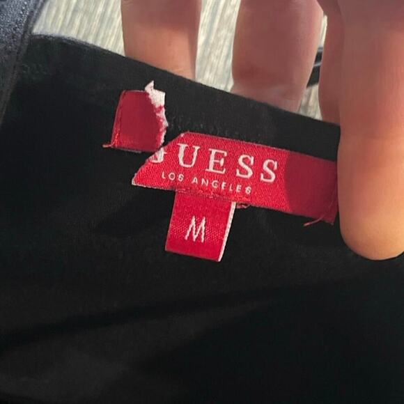 NWOT Guess Los Angeles Black Corset Bodysuit V-Underwire Spaghetti Straps Sz M - Picture 5 of 5